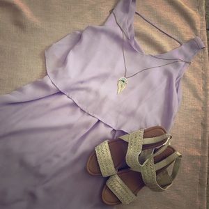 Sleeveless summer flowy dress